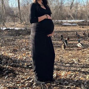Maxi 3/4 sleeve Maternity Dress